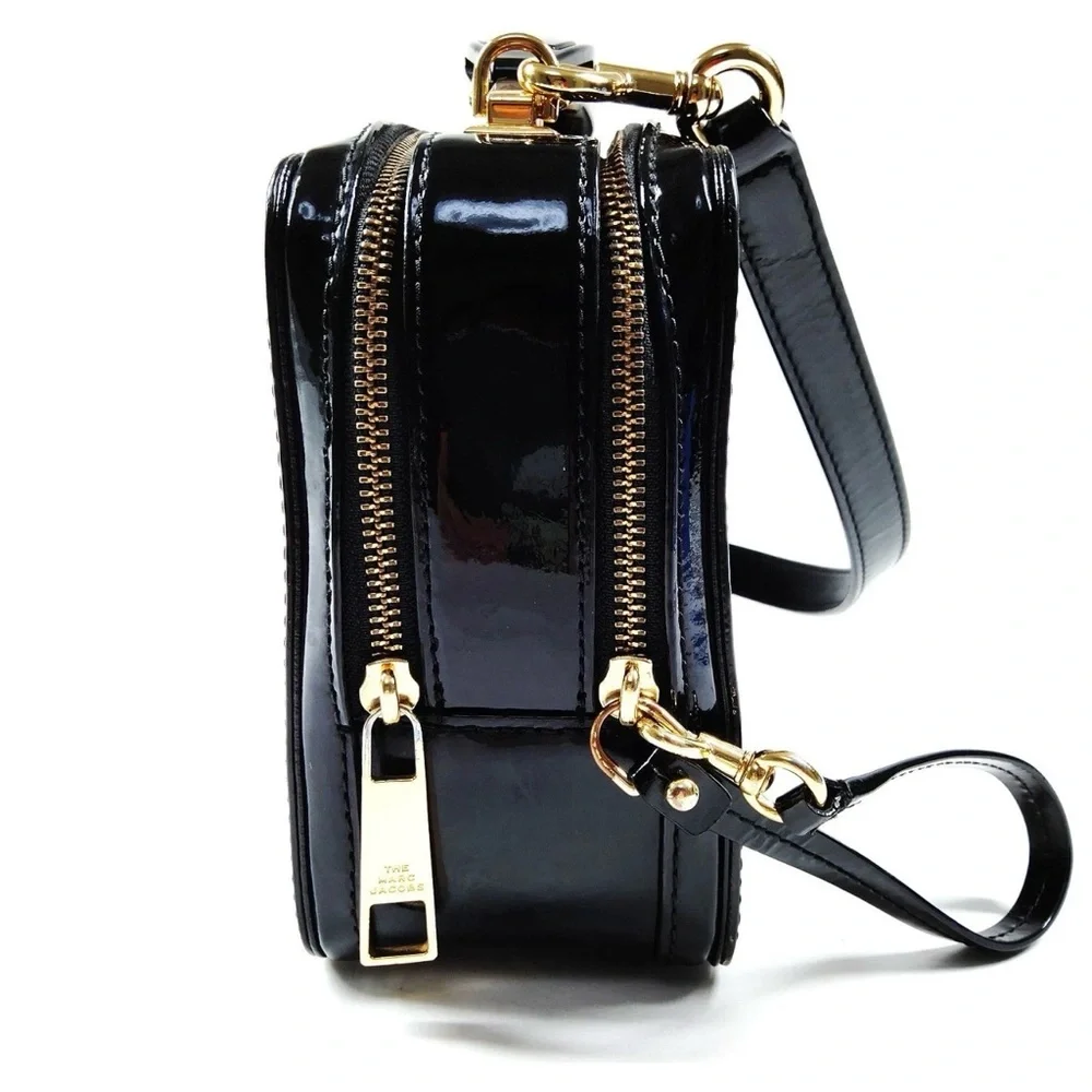 Marc Jacobs Black Patent Leather Box Satchel with Gold Hardware - Picture 3 of 10